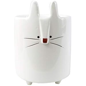 Leaf Ceramic Animal Planters, Rabbit Leaf Ceramic Animal Planters, Rabbit