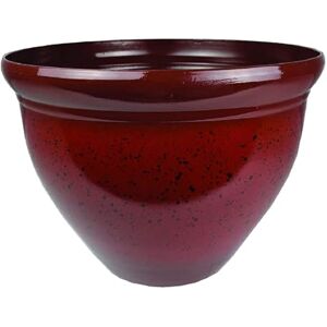 The HC Companies Pizzazz Decorative Round Flower Pots w/Ceramic Look UV-Resistant Decorative Pot for Outdoor & Indoor Plant Pots Modern Planter for Flower, Herbs (9” Warm Red, Pack of 1) The HC Companies Pizzazz Decorative Round Flower Pots w/Ceramic Look UV-Resistant Decorative Pot for Outdoor & Indoor Plant Pots Modern Planter for Flower, Herbs (9” Warm Red, Pack of 1)