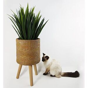 Leaf Extra Large Cachepot Planters, Wood, 54cm Woven Fibreglass Composite Leaf Extra Large Cachepot Planters, Wood, 54cm Woven Fibreglass Composite