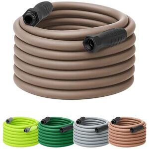 Flexzilla Colors HFZC575BRS-E SwivelGrip Garden Hose, 5/8" x 75', 3/4"-11 1/2 GHT Fittings, Brown Mulch, 75 Ft Flexzilla Colors HFZC575BRS-E SwivelGrip Garden Hose, 5/8" x 75', 3/4"-11 1/2 GHT Fittings, Brown Mulch, 75 Ft