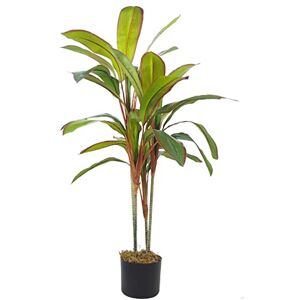 Leaf Tropical Artificial Palm Plant, Mixed Materials, Dracaena Large, 100cm Leaf Tropical Artificial Palm Plant, Mixed Materials, Dracaena Large, 100cm
