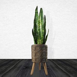 Leaf Extra Large Cachepot Planters, Wood, 40cm Zandi Flowers Leaf Extra Large Cachepot Planters, Wood, 40cm Zandi Flowers