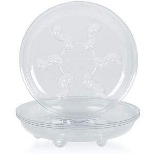 Idyllize 5 Pieces of 8 inch Clear Thick Plastic Heavy Duty Plant Sturdy Saucer Drip Trays for pots Idyllize 5 Pieces of 8 inch Clear Thick Plastic Heavy Duty Plant Sturdy Saucer Drip Trays for pots