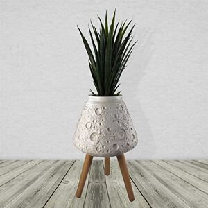Leaf Extra Large Cachepot Planters, Wood, 62cm Lunar White Leaf Extra Large Cachepot Planters, Wood, 62cm Lunar White