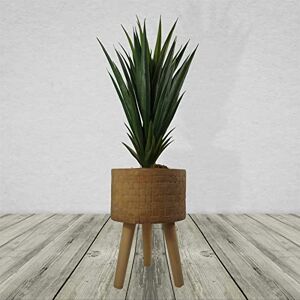 Leaf Extra Large Cachepot Planters, Wood, 36cm Woven Fibreglass Composite Leaf Extra Large Cachepot Planters, Wood, 36cm Woven Fibreglass Composite