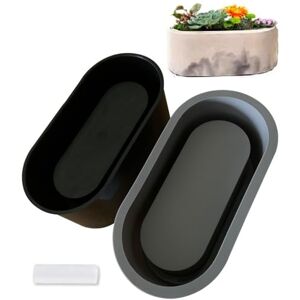 Osilifen Bigger Oval Silicone Planter Mold, Oval Shape 7 x 3.3 Inch (L x H), Silicone Model for Concrete Flower Pots, DIY Succulent Plant Concrete Model, Concrete Pot Mold Osilifen Bigger Oval Silicone Planter Mold, Oval Shape 7 x 3.3 Inch (L x H), Silicone Model for Concrete Flower Pots, DIY Succulent Plant Concrete Model, Concrete Pot Mold