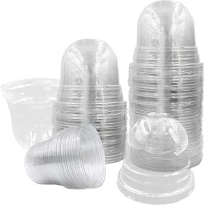 RooTrimmer 50 Pack Clear Plant Pot Domes, Transparent Seedling Domes Compatible with 4 Inch Seed Starter Pots for Indoor Outdoor Gardening(50Pcs, Clear) RooTrimmer 50 Pack Clear Plant Pot Domes, Transparent Seedling Domes Compatible with 4 Inch Seed Starter Pots for Indoor Outdoor Gardening(50Pcs, Clear)