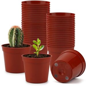 RooTrimmer 3.3 inches Small Round Fresh Plastic Nursery Succulent Seedling Flower Grow Pots 50pcs/Pack (Middle, 84mm/3.3”) RooTrimmer 3.3 inches Small Round Fresh Plastic Nursery Succulent Seedling Flower Grow Pots 50pcs/Pack (Middle, 84mm/3.3”)