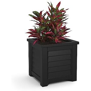 Mayne 5866-B Lakeland Square Patio Planter, 16x16, Black Mayne 5866-B Lakeland Square Patio Planter, 16x16, Black