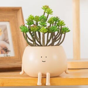 COTYNI Sitting Pots, Succulent Pots, 4.7 Inch Head Planters for Indoor Plants, Cute Resin Flower Pots with Drainage Hole, Unique Cactus Planter, Small Pots for Mini Plant (1 Pack) COTYNI Sitting Pots, Succulent Pots, 4.7 Inch Head Planters for Indoor Plants, Cute Resin Flower Pots with Drainage Hole, Unique Cactus Planter, Small Pots for Mini Plant (1 Pack)