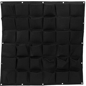 Ogrmar 36 Pockets Vertical Wall Garden Planter Plant Grow Bag for Flower Vegetable for Indoor/Outdoor (36 Pockets, Black) Ogrmar 36 Pockets Vertical Wall Garden Planter Plant Grow Bag for Flower Vegetable for Indoor/Outdoor (36 Pockets, Black)
