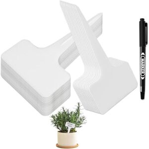 MOXYOY 200 Pcs White Plastic Plant Labels & Markers, 10 CM Reusable Plants Name Tags,Garden Plant Tags,T-Type Plant Name Tags,Plant Labels for Outdoor Plants,Garden Labels,for Herb,Seed,Flower,Potted Plants MOXYOY 200 Pcs White Plastic Plant Labels & Markers, 10 CM Reusable Plants Name Tags,Garden Plant Tags,T-Type Plant Name Tags,Plant Labels for Outdoor Plants,Garden Labels,for Herb,Seed,Flower,Potted Plants