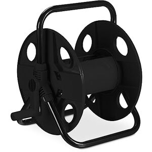 Relaxdays Garden Reel, 30 Meters 1/2" Hose, with Handle Steel, Plastic, Mobile. Space-Saving, HxWxD: 38x42x31 cm, Black Relaxdays Garden Reel, 30 Meters 1/2" Hose, with Handle Steel, Plastic, Mobile. Space-Saving, HxWxD: 38x42x31 cm, Black