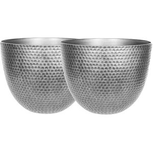 Plant Avenue Lightweight Recycled Plastic Garden Pot Planter with Drainage Holes UV Resistant & Frostproof 2 x Urban Elements Effect Large Pot (Gun Metal Plant Avenue Lightweight Recycled Plastic Garden Pot Planter with Drainage Holes UV Resistant & Frostproof 2 x Urban Elements Effect Large Pot (Gun Metal