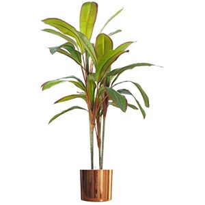Leaf Tropical Artificial Palm Plant, Dracaena Large Copper, 100cm Leaf Tropical Artificial Palm Plant, Dracaena Large Copper, 100cm