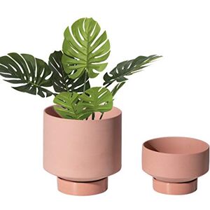 UBEE Ceramic Plant Pots for Plants Indoor Flower Planter 5.43 Inches and 4.61 Inches Succulents Basket with Drainage Hole Saucer Set of 2, Terracotta UBEE Ceramic Plant Pots for Plants Indoor Flower Planter 5.43 Inches and 4.61 Inches Succulents Basket with Drainage Hole Saucer Set of 2, Terracotta