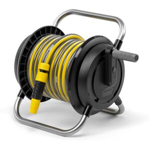 Kärcher Hose Carrier HR 2.10 Set: Complete Set for Comfortable Watering, 10 m Garden Hose, Couplings, Tap Adapter and Syringe, Black Kärcher Hose Carrier HR 2.10 Set: Complete Set for Comfortable Watering, 10 m Garden Hose, Couplings, Tap Adapter and Syringe, Black