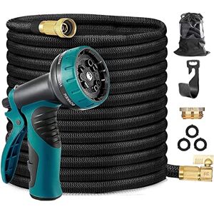 COOLPEEN 100FT Garden Hose Pipe, Expanding Flexible Garden Hose Leakproof Watering Hose with 10 Function Spray Nozzle,3/4"Solid Brass Fittings & Storage Bag COOLPEEN 100FT Garden Hose Pipe, Expanding Flexible Garden Hose Leakproof Watering Hose with 10 Function Spray Nozzle,3/4"Solid Brass Fittings & Storage Bag
