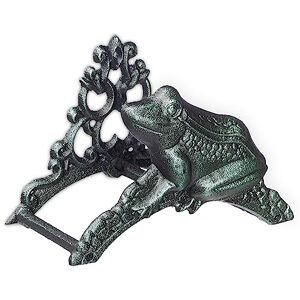 Relaxdays Hose Pipe Holder, Frog, Cast Iron, Vintage Look, Wall-Mounted Hosepipe Hanger, 18.5 x 26.5 x 16.5 cm, Green Relaxdays Hose Pipe Holder, Frog, Cast Iron, Vintage Look, Wall-Mounted Hosepipe Hanger, 18.5 x 26.5 x 16.5 cm, Green