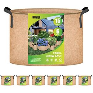 iPower Fabric Containers Aeration with Nylon Handles, for Planting Vegetables, Tan, 15 Gallon iPower Fabric Containers Aeration with Nylon Handles, for Planting Vegetables, Tan, 15 Gallon