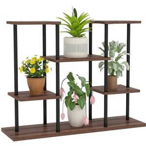 Outsunny 4 Tiered Plant Stand, Metal Planter Shelf Display Rack for Multiple Plants, Flower Pot Holder for Living Room, Patio, Balcony, Garden, Carbonised Finish Outsunny 4 Tiered Plant Stand, Metal Planter Shelf Display Rack for Multiple Plants, Flower Pot Holder for Living Room, Patio, Balcony, Garden, Carbonised Finish