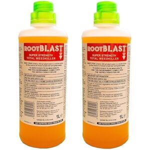 Rootblast Super Strength Concentrated Total Weed Killer Super Strength Glyphosate for Effective Weed Control Kills Weeds down to the their roots (2 x 1L) Rootblast Super Strength Concentrated Total Weed Killer Super Strength Glyphosate for Effective Weed Control Kills Weeds down to the their roots (2 x 1L)