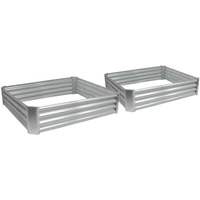 Harbour Housewares - 2x 120x120 Silver Raised Garden Bed Harbour Housewares - 2x 120x120 Silver Raised Garden Bed
