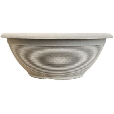Muddy Hands 13 Litre Large Round Bowl Plant Pot, Outdoor Plastic Garden Planter with Drainage Holes for Flowers, Shrubs, Herbs, Patio & Balcony (Powdered Beige Grey) Muddy Hands 13 Litre Large Round Bowl Plant Pot, Outdoor Plastic Garden Planter with Drainage Holes for Flowers, Shrubs, Herbs, Patio & Balcony (Powdered Beige Grey)