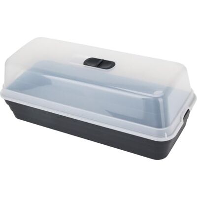 Muddy Hands 50cm Long Windowsill Propagator Garden Greenhouse Plant Seedling Seed Germination Tray with Lid (Tray Comes Without Drainage Holes) Muddy Hands 50cm Long Windowsill Propagator Garden Greenhouse Plant Seedling Seed Germination Tray with Lid (Tray Comes Without Drainage Holes)