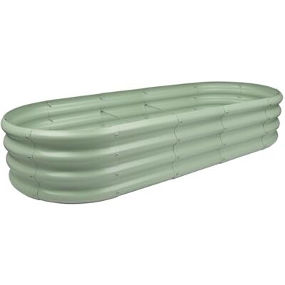 Harbour Housewares Raised Garden Bed Green 180 x 90cm Rounded Bottomless Metal Raised Bed Galvanised Steel Planter Box for Growing Outdoor Plants, Vegetables, Flowers and Herbs Harbour Housewares Raised Garden Bed Green 180 x 90cm Rounded Bottomless Metal Raised Bed Galvanised Steel Planter Box for Growing Outdoor Plants, Vegetables, Flowers and Herbs