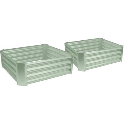 Harbour Housewares 90x90 Green Square Galvanized Garden Bed Harbour Housewares 90x90 Green Square Galvanized Garden Bed