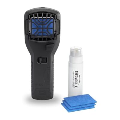 Thermacell MR300 Portable Mosquito Repeller, DEET-Free, 12H Protection Covers 20 sqm. Portable device with mats and fuel cartridge included. Ideal for travel & fishing. Effective against midges. Thermacell MR300 Portable Mosquito Repeller, DEET-Free, 12H Protection Covers 20 sqm. Portable device with mats and fuel cartridge included. Ideal for travel & fishing. Effective against midges.