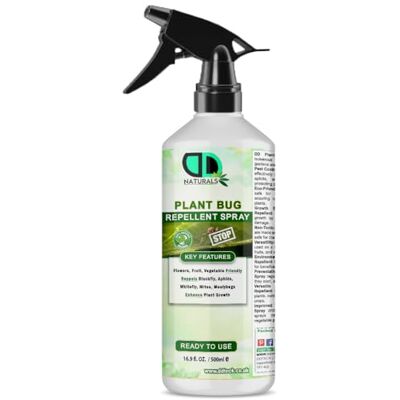 DD teck Plant Bug Repellent Spray – 100% Natural & Organic– Safe for Flowers, Fruits & Vegetables – Repels Blackfly, Aphids, Whitefly, Mites & Mealybugs – Enhances Plant Growth – Ready to Use (500ml Spray) DD teck Plant Bug Repellent Spray – 100% Natural & Organic– Safe for Flowers, Fruits & Vegetables – Repels Blackfly, Aphids, Whitefly, Mites & Mealybugs – Enhances Plant Growth – Ready to Use (500ml Spray)