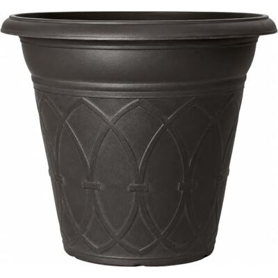 Muddy Hands 26.1L Round Garden Planter Pot with Drainage Holes – Vintage Coffee Wash Outdoor Plastic Flower Pot for Plants, Trees, Shrubs, Patio & Garden Muddy Hands 26.1L Round Garden Planter Pot with Drainage Holes – Vintage Coffee Wash Outdoor Plastic Flower Pot for Plants, Trees, Shrubs, Patio & Garden