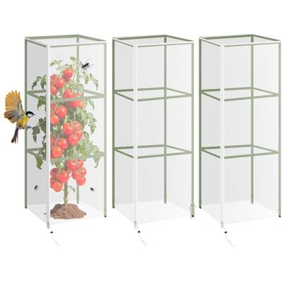 Zhjiutak 3 Pcs Garden Bird Netting Plant Cover with Zipper and Drawstring 45x45x150cm Fine Mesh Tomato Cage Bird Barrier Plants Trelli Netting Protection Cover Vegetables Fruits Net(no pole) Zhjiutak 3 Pcs Garden Bird Netting Plant Cover with Zipper and Drawstring 45x45x150cm Fine Mesh Tomato Cage Bird Barrier Plants Trelli Netting Protection Cover Vegetables Fruits Net(no pole)