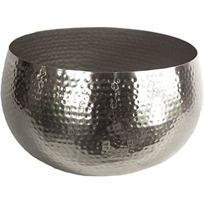 Silver Metal Planter 32x20cm Hammered - Indoor Planter Silver Metal Planter 32x20cm Hammered - Indoor Planter