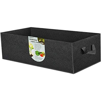 ANGELIOX 1 Pack 38 Gallon Grow Bags, 400g Thickened Nonwoven Fabric Raised Garden Bed Square Flower Planter Containers for Carrot Onion,Flowers,Fruit/Growing Pots with Handles(120x60x20cm) ANGELIOX 1 Pack 38 Gallon Grow Bags, 400g Thickened Nonwoven Fabric Raised Garden Bed Square Flower Planter Containers for Carrot Onion,Flowers,Fruit/Growing Pots with Handles(120x60x20cm)