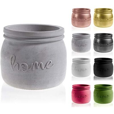 CONCRETTE Home Concrete Flower Pot Cement Planter Diameter 11 cm 17 Colours CONCRETTE Home Concrete Flower Pot Cement Planter Diameter 11 cm 17 Colours