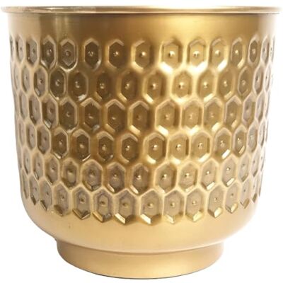 Leaf 20cm Gold Honeycomb Planter - Planter Leaf 20cm Gold Honeycomb Planter - Planter