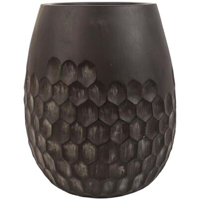 Leaf 70477 Grey 32cm Fibreglass Planter Leaf 70477 Grey 32cm Fibreglass Planter