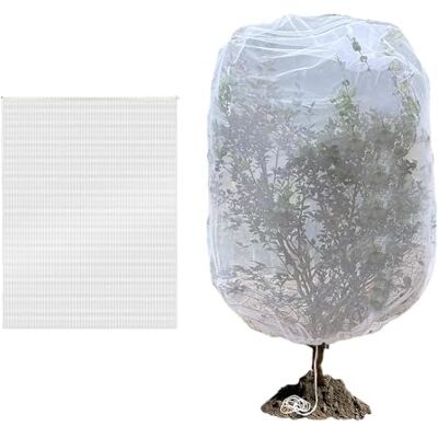 XQMMGO Fruit Tree Netting, Fine Mesh Bird Barrier with Drawstring, Large Plant Protection Cover for Blueberry Bush, Tomato, Strawberry, Breathable Garden Cage (1.2x1.8m) XQMMGO Fruit Tree Netting, Fine Mesh Bird Barrier with Drawstring, Large Plant Protection Cover for Blueberry Bush, Tomato, Strawberry, Breathable Garden Cage (1.2x1.8m)