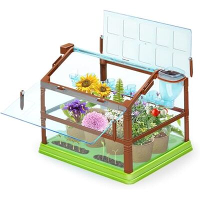 Nukinp Plant Kit for Kids, Grow House Kids Plant Growing Kit with Irrigation System, Educational Gardening for Boys Girls, Without Seeds and Soil, Double-Deck Nukinp Plant Kit for Kids, Grow House Kids Plant Growing Kit with Irrigation System, Educational Gardening for Boys Girls, Without Seeds and Soil, Double-Deck