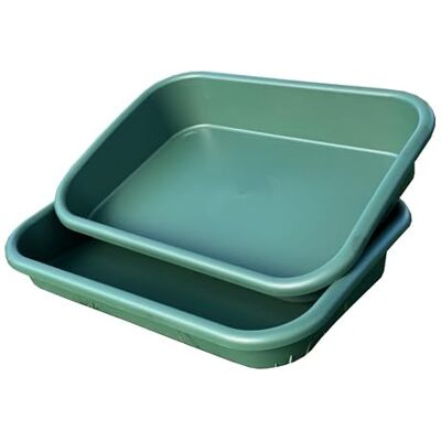 Selections Large Green Plastic Garden & Greenhouse Potting Tray Tidy Work Container Pack of 2 Selections Large Green Plastic Garden & Greenhouse Potting Tray Tidy Work Container Pack of 2