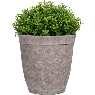 Muddy Hands 25 Litre Geometric Plant Pot Large Outdoor Garden Planter – Decorative Tall Round Plastic Flower Pot with Drainage Holes for Trees, Shrubs, Flowers & Patio Plants Muddy Hands 25 Litre Geometric Plant Pot Large Outdoor Garden Planter – Decorative Tall Round Plastic Flower Pot with Drainage Holes for Trees, Shrubs, Flowers & Patio Plants