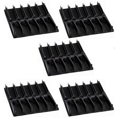 Garden Gear 5 Hole Deep Root Trainer Seed Propagator Tray Reusable Cells x5 Garden Gear 5 Hole Deep Root Trainer Seed Propagator Tray Reusable Cells x5
