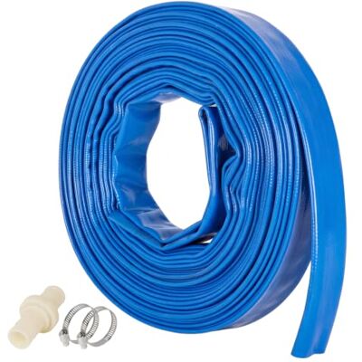 Traderight Hose Pipe 1 Inch Reinforced PVC 20m for Pool Drainage Pump,Blue Reinforced PVC ,7Bar Pressure,For Pool Drainage,For Submersible Pump Quick Connector, Stainless Steel Clamps, Long Reach Traderight Hose Pipe 1 Inch Reinforced PVC 20m for Pool Drainage Pump,Blue Reinforced PVC ,7Bar Pressure,For Pool Drainage,For Submersible Pump Quick Connector, Stainless Steel Clamps, Long Reach