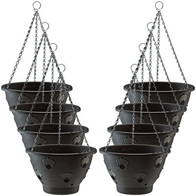 Thompson & Morgan Bloomaround Hanging Basket Garden Planter Plant Container with Water Reservoir for Flowers, Vegetables and Fruits from (30cm, 8 Pack) Thompson & Morgan Bloomaround Hanging Basket Garden Planter Plant Container with Water Reservoir for Flowers, Vegetables and Fruits from (30cm, 8 Pack)