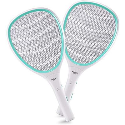 Faicuk 2 Pack Bug Zapper Racket Electric Fly Swatter Mosquito Zapper Racket For Indoor & Outdoor Use, AA Battery Operated, Light Weight Faicuk 2 Pack Bug Zapper Racket Electric Fly Swatter Mosquito Zapper Racket For Indoor & Outdoor Use, AA Battery Operated, Light Weight
