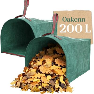 Oakenn 2 x 200L Plant Bags Easy Pick Up Ideal Leaves, Green Waste, Herbs With Handles Heavy Duty 150 g/m² Weave Reusable Garden Bags SJ202 Oakenn 2 x 200L Plant Bags Easy Pick Up Ideal Leaves, Green Waste, Herbs With Handles Heavy Duty 150 g/m² Weave Reusable Garden Bags SJ202