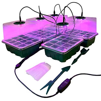 Selections Plant Propagator Seed Tray Set with Full Spectrum USB Grow Light Pack of 5 Selections Plant Propagator Seed Tray Set with Full Spectrum USB Grow Light Pack of 5